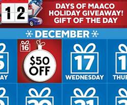 Maaco 12 Days of Macco Holiday Giveaway Sweepstakes