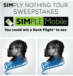 Simple Mobile Simply Nothing Tour Sweepstakes