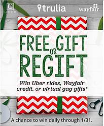 Trulia Free Gift or Regift Instant Win Game