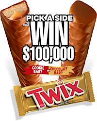 TWIX Brand Pick a Side Instant Win Game & Sweepstakes