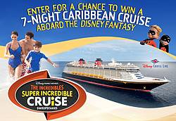 Disney Family Movies Incredibles Super Incredible Cruise Sweepstakes