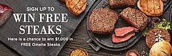 Omaha Steaks Quarterly Free Steaks Giveaway