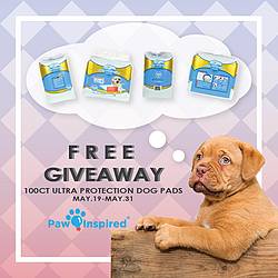 Pawinspired 100 Free Ultra Protection ‪Training Pads‬ Giveaway