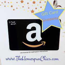 Thehomespunchics: $25 Amazon Gift Card Giveaway