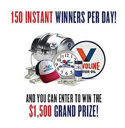 Valvoline 150 Giveaway & Instant Win Game