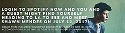 Shawn Mendes Spotify in LA 2017 Sweepstakes