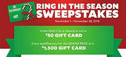 Academy Sports Outdoors 2016 Ring in the Season Sweepstakes