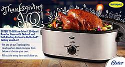 Oster Brand’s Thanksgiving Headquarters Sweepstakes