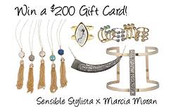 Sensible Stylista: $200 Gift Card to Marcia Moran Jewwlry Giveaway