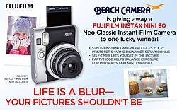 Beach Camera Fujifilm Instax Mini 90 Instant Film Camera Giveaway