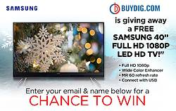 Buydig Samsung 40" LED HD TV Giveaway