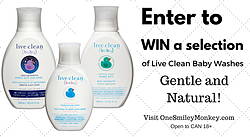 One Smiley Monkey: Live Clean Baby Bath Products Giveaway