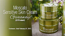 Vineveragiveaway: Moscato Sensitive Skin Cream Giveaway