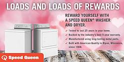 Speed Queen Washer & Dryer February Giveaway Sweepstakes