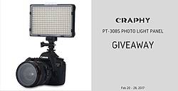 Craphy PT-308S On-Camera Photo Light Panel Giveaway