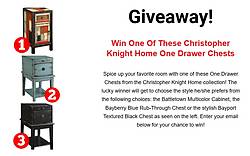 Christopher Knight Home One Drawer Chest Giveaway