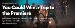 AMC Guardians of the Galaxy Premiere Sweepstakes