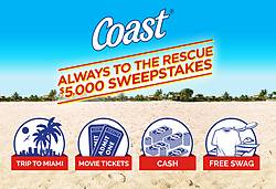 Coast Soap $5000 Always to the Rescue Sweepstakes
