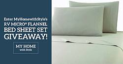 My Home With Style Set of Micro Flannel RV Sheets Sweepstakes