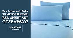 My Home With Style Micro Flannel RV Sheet Set Giveaway