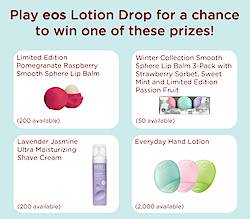 The EOS Lotion Drop Instant Win Game