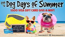The Dog Days of Summer $500 Visa Gift Card Giveaway