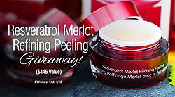 Vineveragiveaway: Resveratrol Merlot Refining Peeling Giveaway