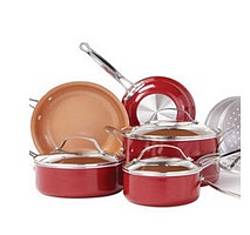 Leite’s Culinaria Red Copper 10-Piece Ceramic Cookware Set Giveaway