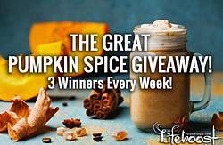 Lifeboost Coffee the Great Pumpkin Spice Coffee Giveaway