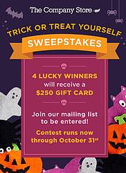 The Company Store Trick or Treat Yourself Sweepstakes