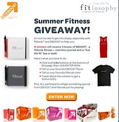 EBOOST Summer Fitness Giveaway