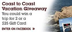 Red Lobster Coast to Coast Vacation Sweepstakes