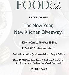 Food52 New Year New Kitchen Sweepstakes