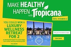 Make Healthy Happen With Tropicana Instant Win Game and  Sweepstakes