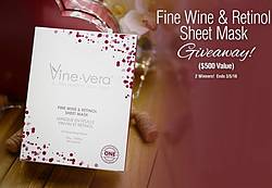 Vineveragiveaway: Fine Wine & Retinol Sheet Mask Giveaway