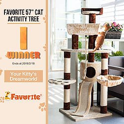 57" Cat Activity Tree My Favorite Pet Shop Giveaway