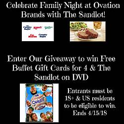 Parenting in Progress: The Sandlot on Blu-Ray & Dinner for 4 Giveaway
