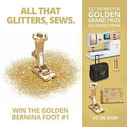 Golden BERNINA Foot Giveaway