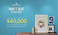 Benjamin Moore HGTV Paint It Right Sweepstakes