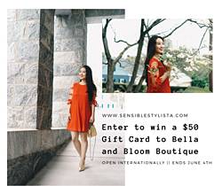 Sensiblestylista: $50 Gift Card to Bella and Bloom Boutique Giveaway