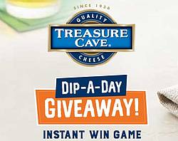 Saputo Cheese Treasure Cave Cheese Dip a Day Instant Win Game