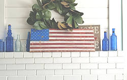 Handmade Rustic Wooden American Flag Giveaway