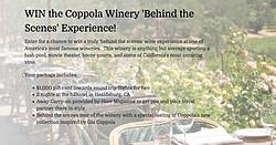 Wine Awesomeness Coppola Wine Experience Sweepstakes