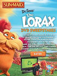 Sun Maid: Bring Home The Lorax Sweepstakes
