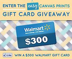 Easy Canvas Prints: Walmart $300 Gift Card Giveaway