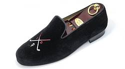 Golf Motif Embroidered Luxury Velvet Loafers Giveaway