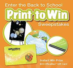 OfficeMax ImPress Print Center Back To School Sweepstakes