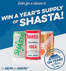 Shasta 130 Years of Flavor Sweepstakes