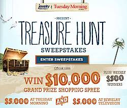JTV & Tuesday Morning: Treasure Hunt Sweepstakes