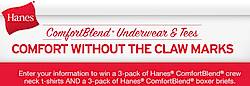 Hanes: ComfortBlend Underwear & Tees Sweepstakes